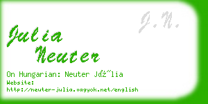 julia neuter business card